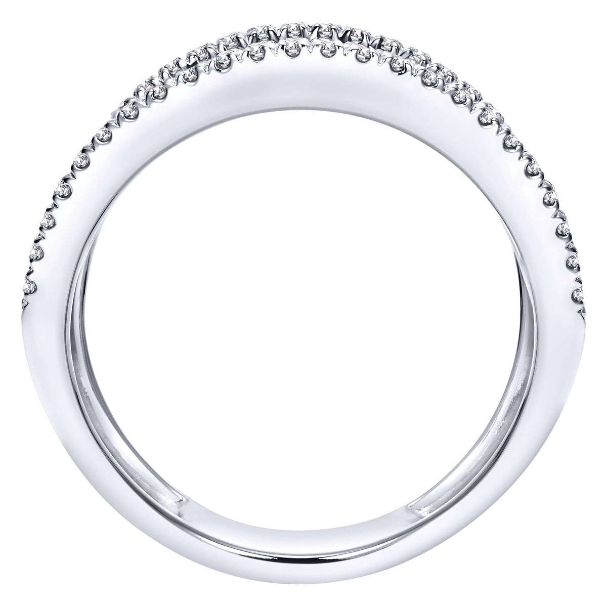Gabriel &amp; Co. 14 Karat White Gold Diamond Ring, 1.58tw