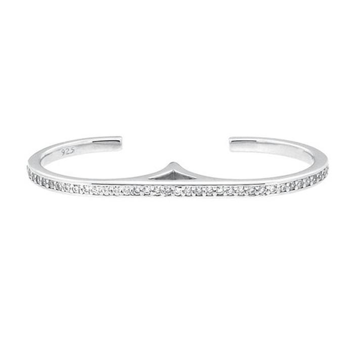 DFJ 14 Karat White Gold Diamond Ring, 0.43tw