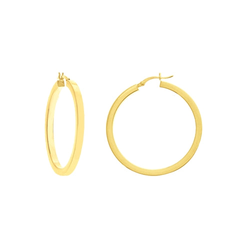 DFJ 14 Karat Yellow Gold Large Hoop Earrings