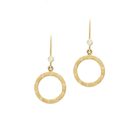 Sethi Couture 18 Karat Yellow Gold Dunes Dangle Earrings