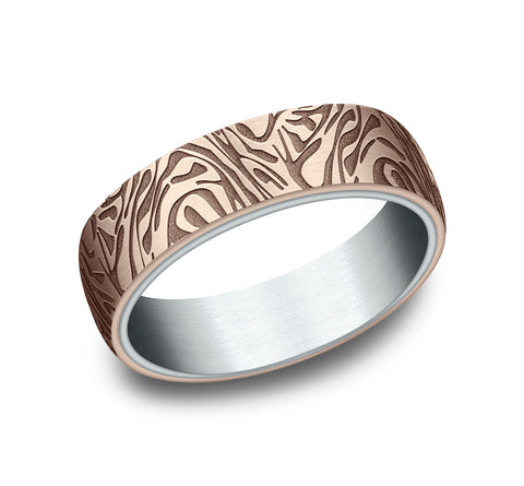 Benchmark 14 Karat Two-Tone Wedding Band - The Imperial
