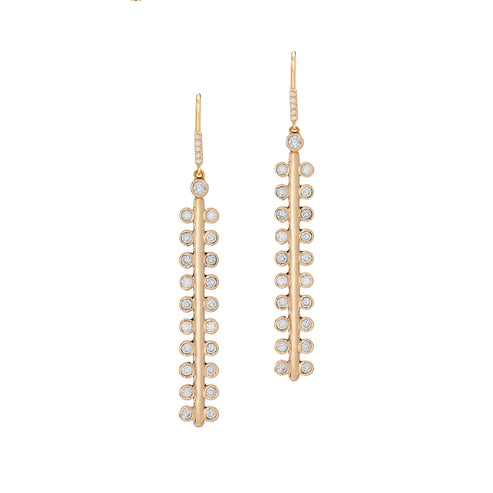 Sethi Couture 18 Karat Yellow Gold Mist Dangle Earrings