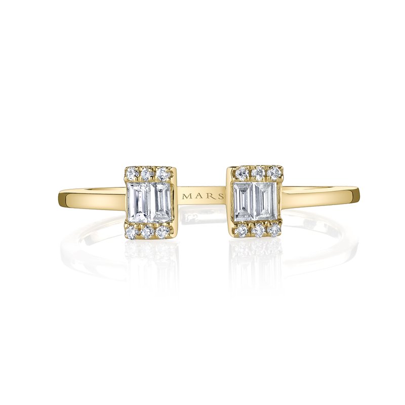 DFJ 14 Karat Yellow Gold Diamond Ring, 0.19tw