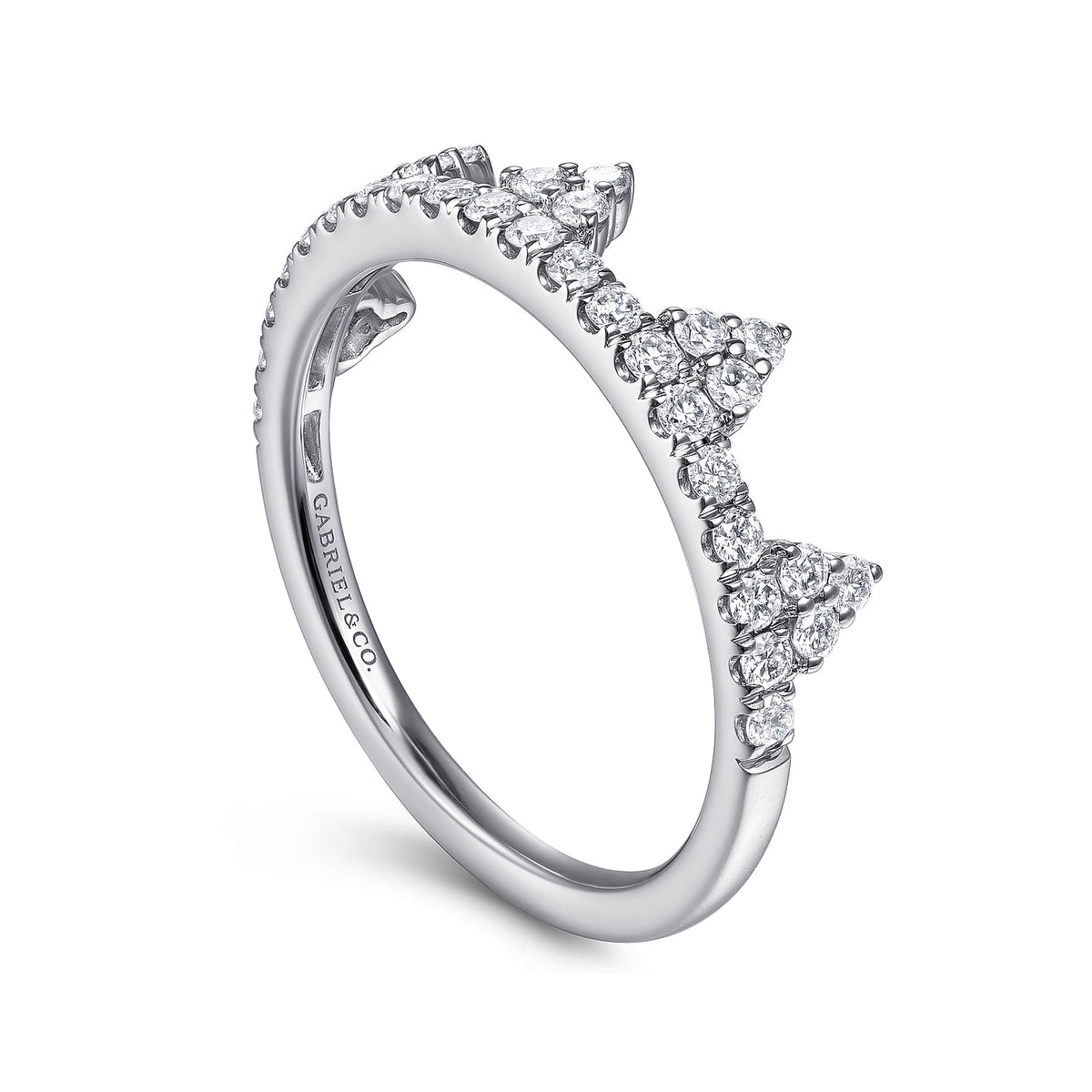 Gabriel &amp; Co. 14 Karat White Gold Diamond Ring, 0.44tw