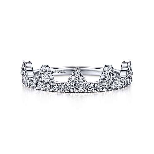 Gabriel &amp; Co. 14 Karat White Gold Diamond Ring, 0.44tw