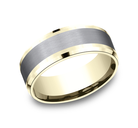Ammara Stone &quot;The Duke&quot; Tantalum/14K Yellow Band