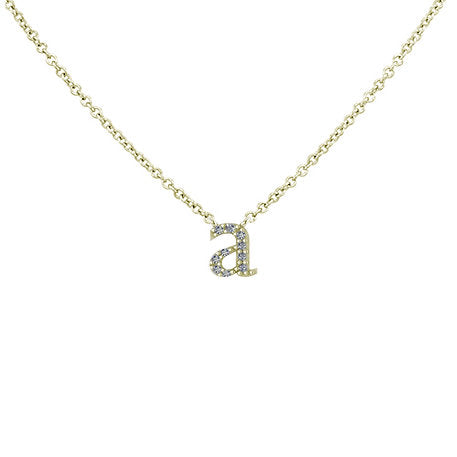 DFJ 14 Karat Yellow Gold Initial Pendant