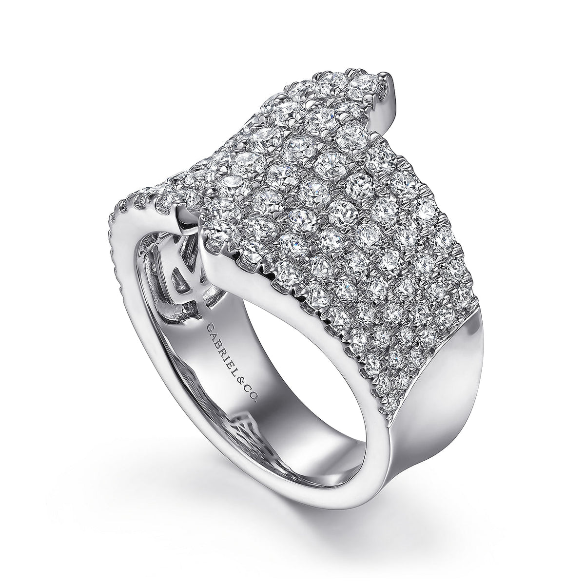 Gabriel &amp; Co. 14 Karat White Gold Diamond Ring, 2.04tw