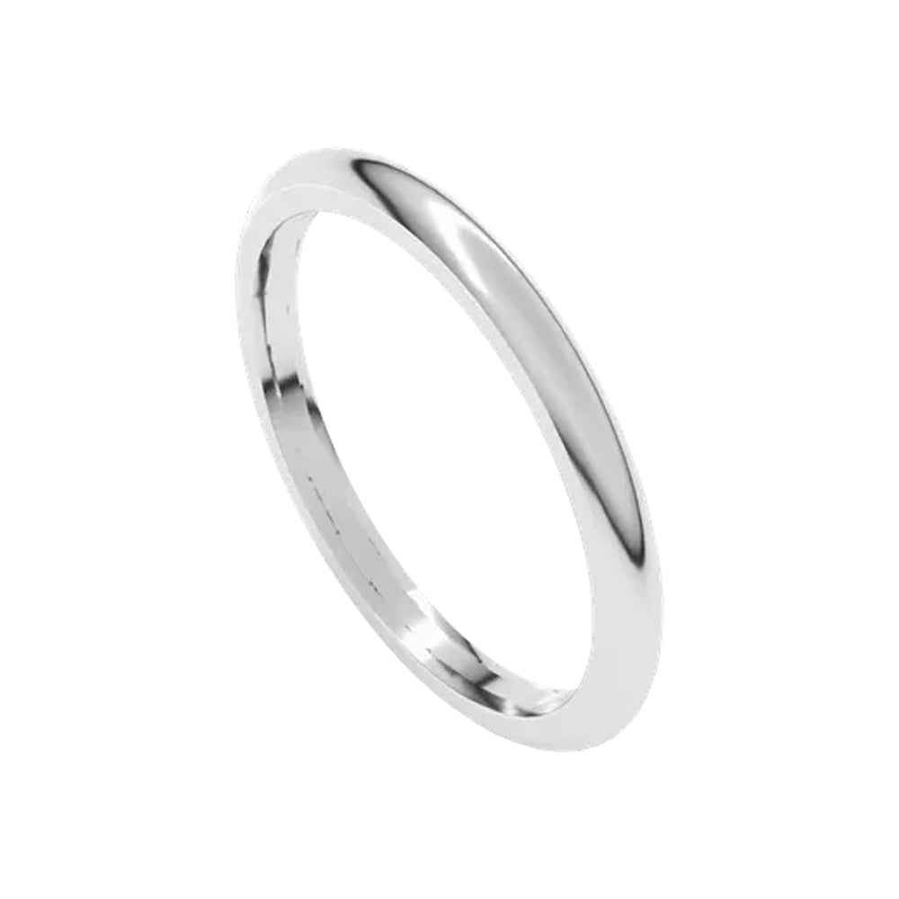 DFJ 14 Karat White Gold Polished Band