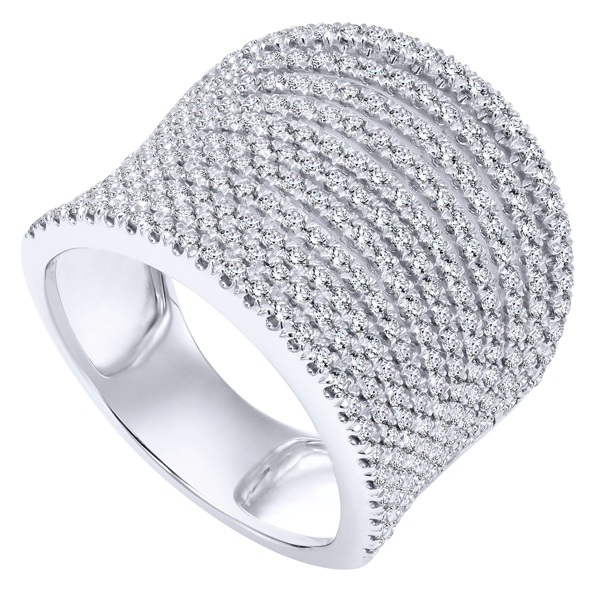 Gabriel &amp; Co. 14 Karat White Gold Diamond Ring, 1.58tw